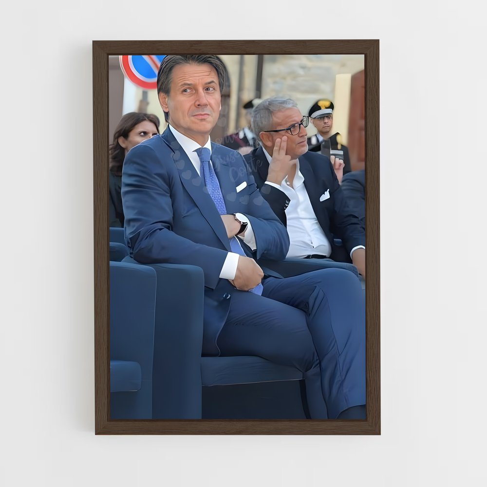 ap-giuseppe conte-5 cadre Bois foncé