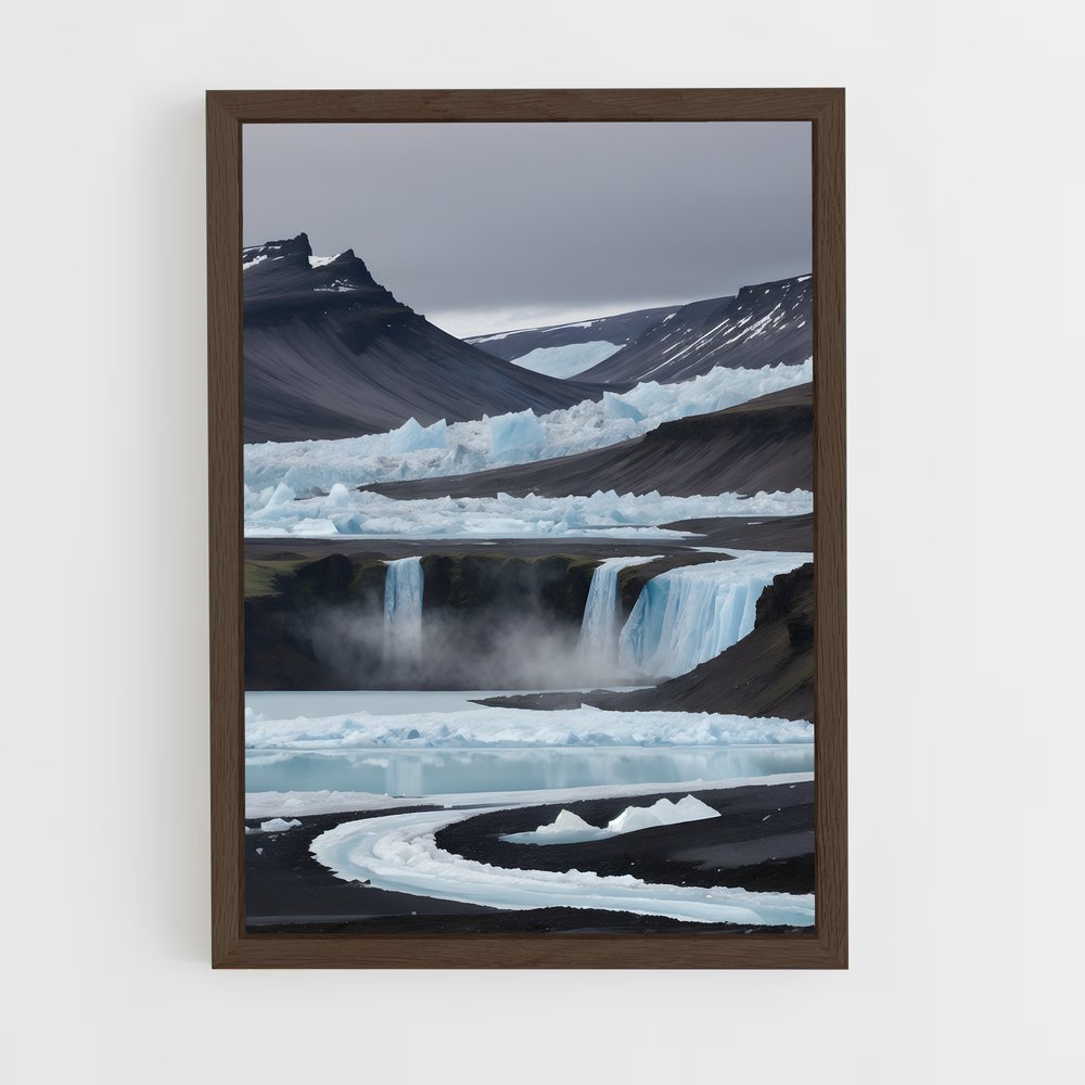 ap-glacial lake-3 cadre Bois foncé