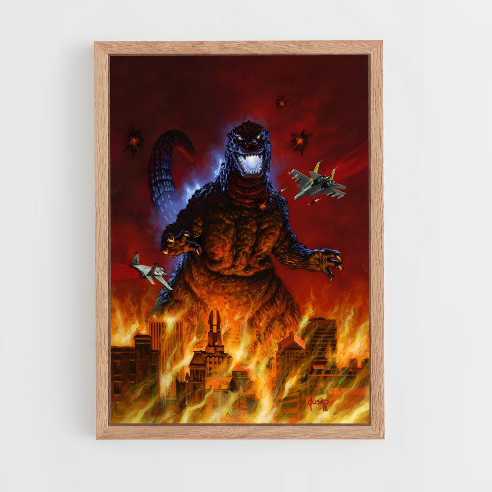 ap-godzilla-5 cadre Bois clair