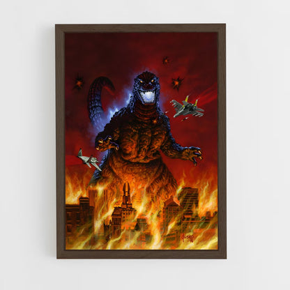 ap-godzilla-5 cadre Bois foncé