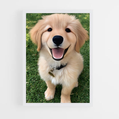 ap-golden retriever-1 cadre Blanc