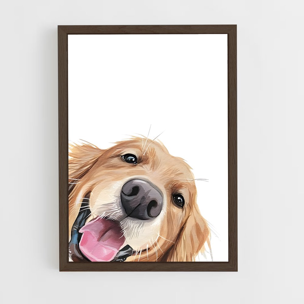ap-golden retriever-7 cadre Bois foncé