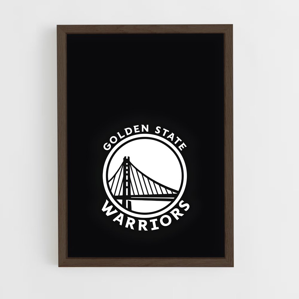 ap-golden state warriors-12 cadre Bois foncé