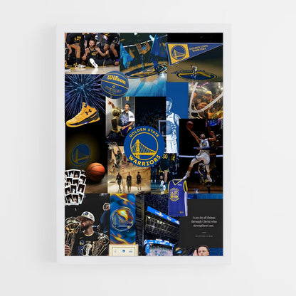 ap-golden state warriors-3 cadre Blanc