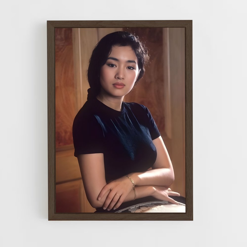 ap-gong li-1 cadre Bois foncé