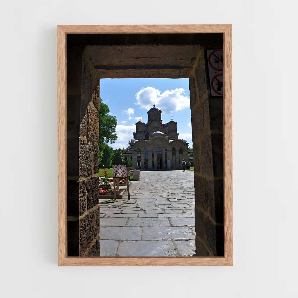 ap-gracanica monastery-2 cadre Bois clair