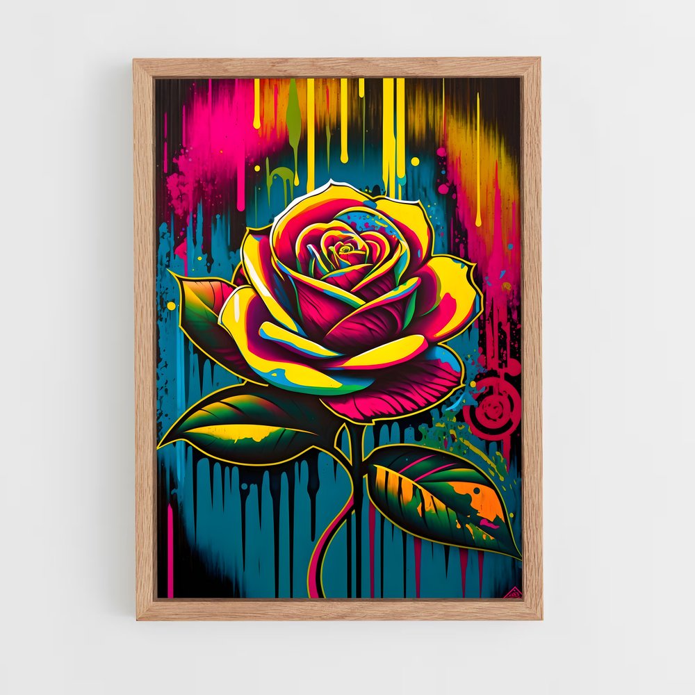 ap-graffiti art-12 cadre Bois clair