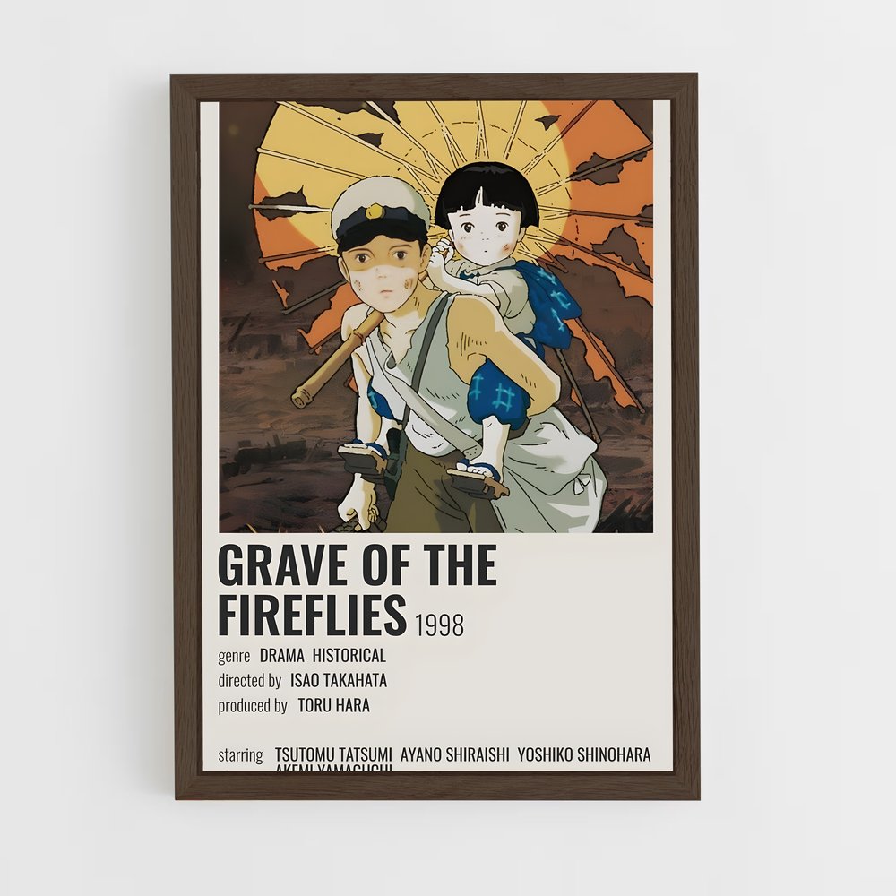 ap-grave of the fireflies-3 cadre Bois foncé