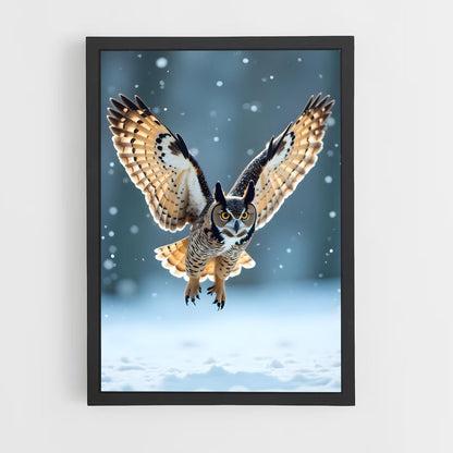 ap-great horned owl-4 cadre Noir