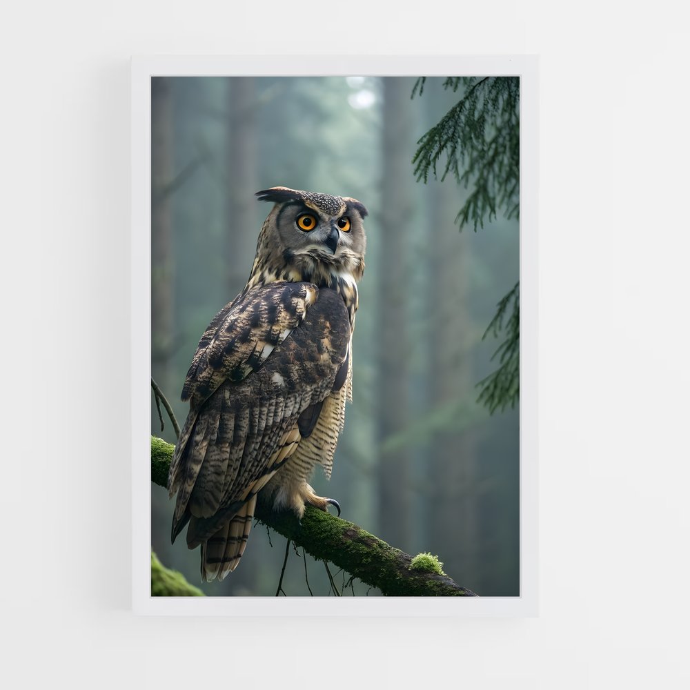 ap-great horned owl-6 cadre Blanc
