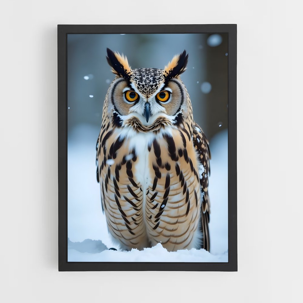 ap-great horned owl-7 cadre Noir