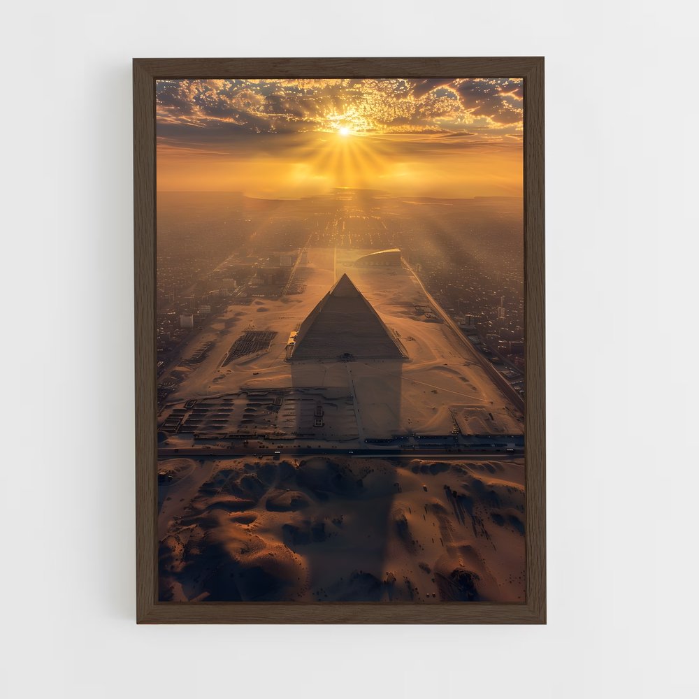 ap-great pyramid of giza-5 cadre Bois foncé