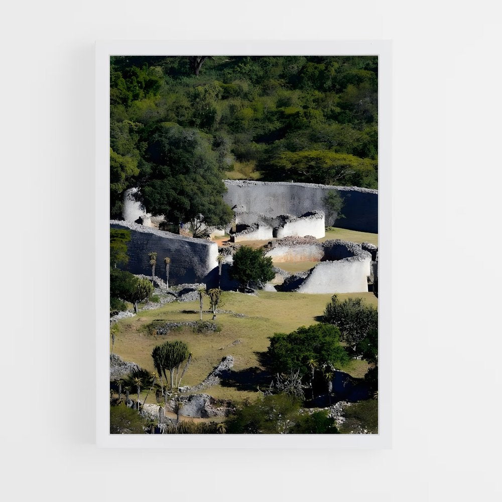 ap-great zimbabwe ruins-1 cadre Blanc