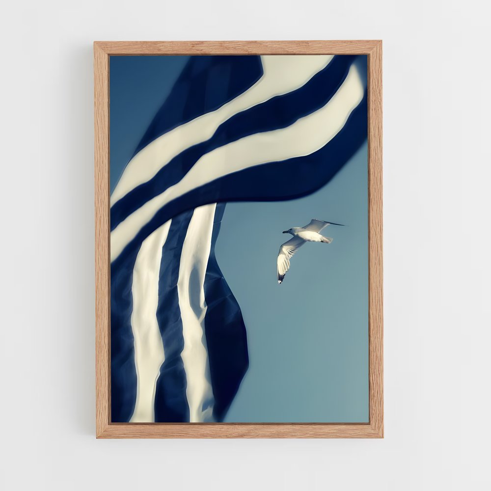 ap-greece flag-7 cadre Bois clair