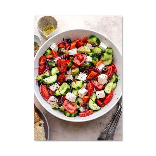 Poster Salade Grecque et Partage