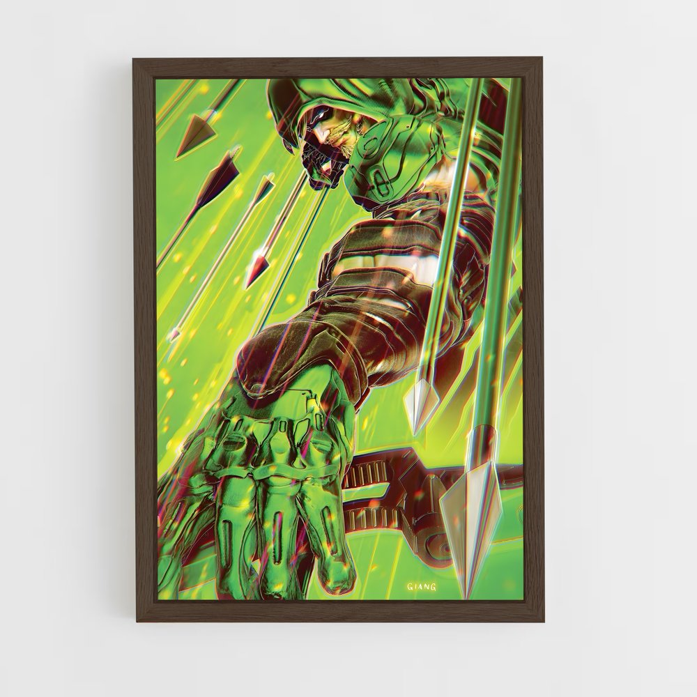 ap-green arrow-6 cadre Bois foncé
