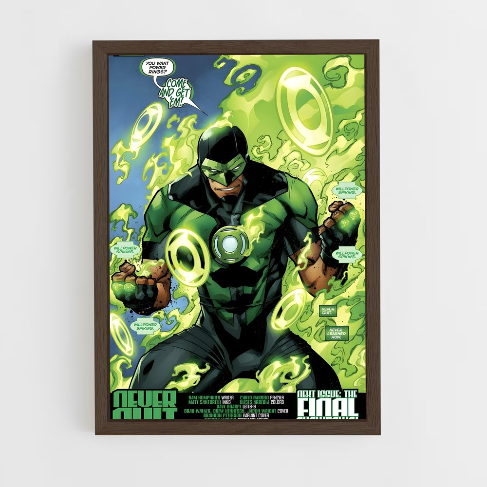 ap-green lantern-6 cadre Bois foncé