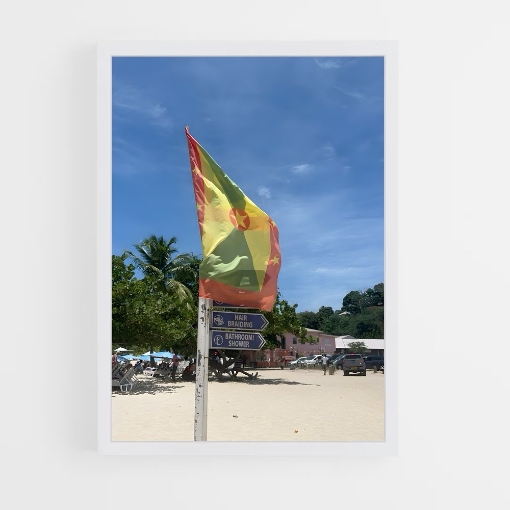 ap-grenada flag-1 cadre Blanc