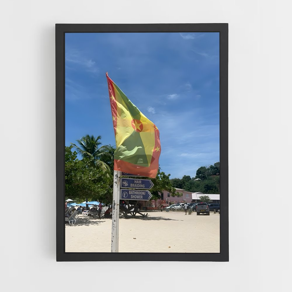 ap-grenada flag-1 cadre Noir