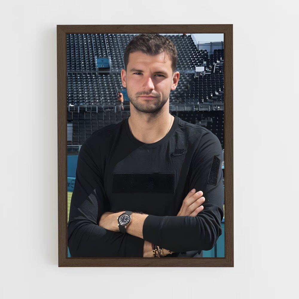 ap-grigor dimitrov-6 cadre Bois foncé