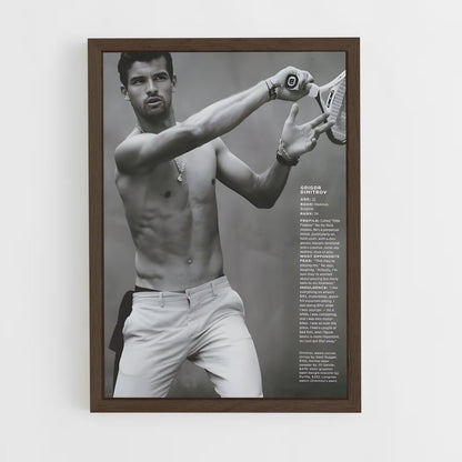 ap-grigor dimitrov-8 cadre Bois foncé