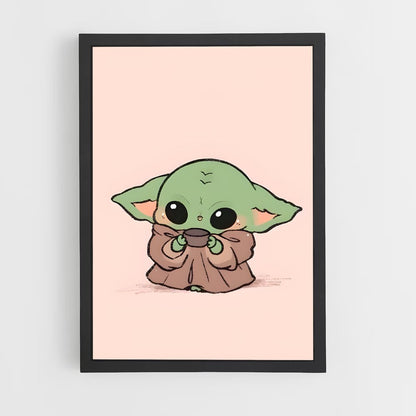 ap-grogu baby yoda-2 cadre Noir