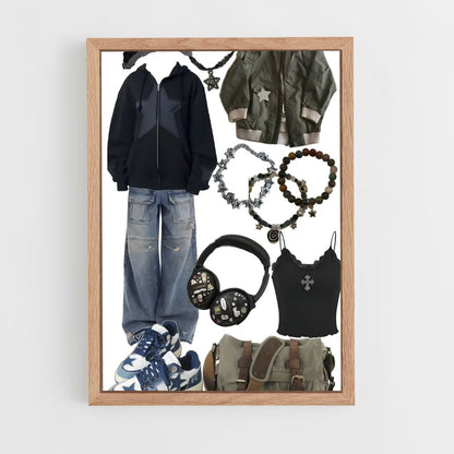ap-grunge-4 cadre Bois clair