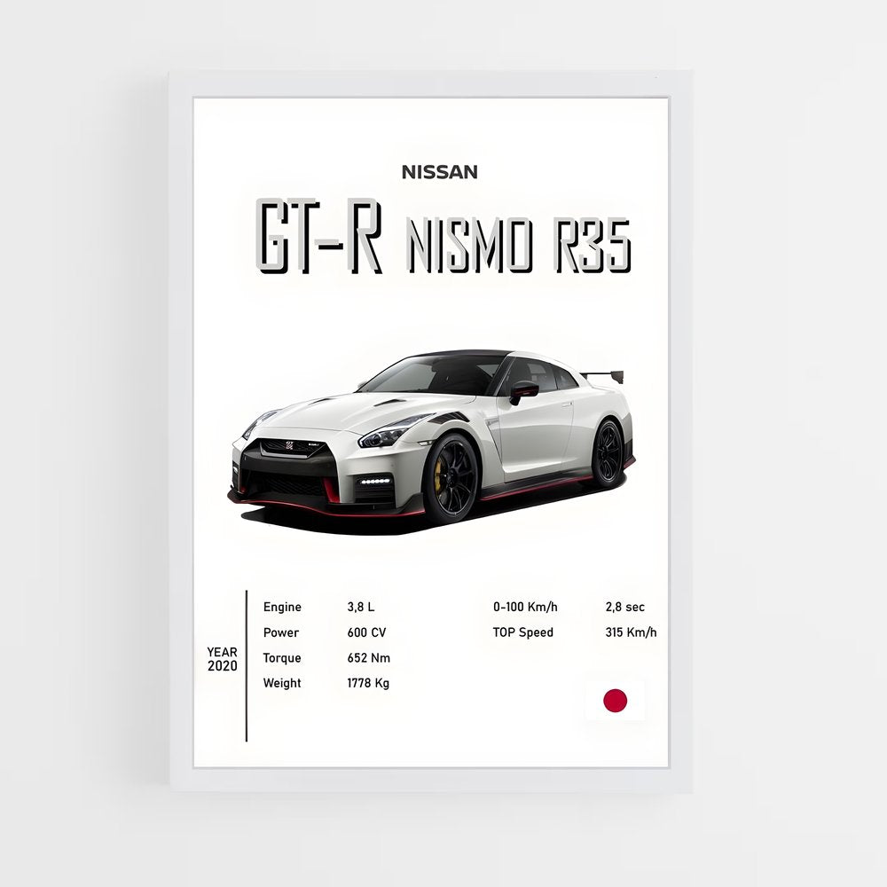 ap-gt-r nismo-8 cadre Blanc