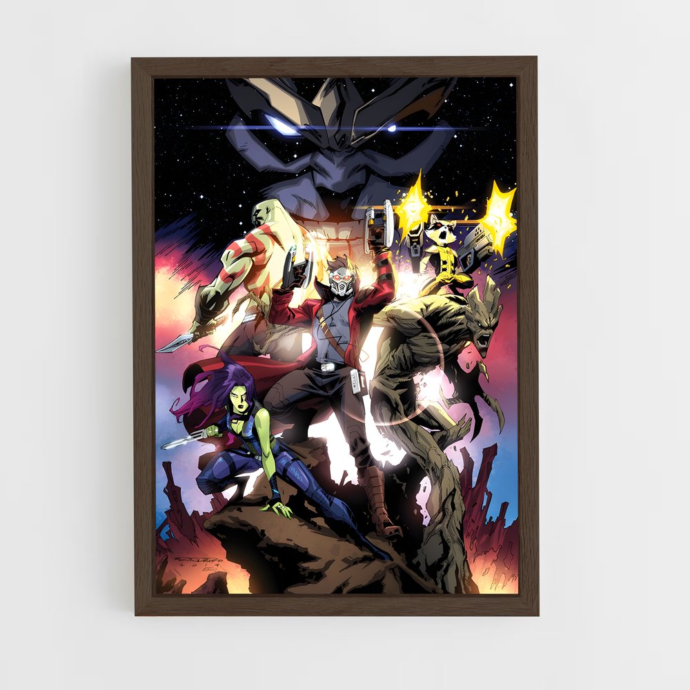 ap-guardians of the galaxy-8 cadre Bois foncé