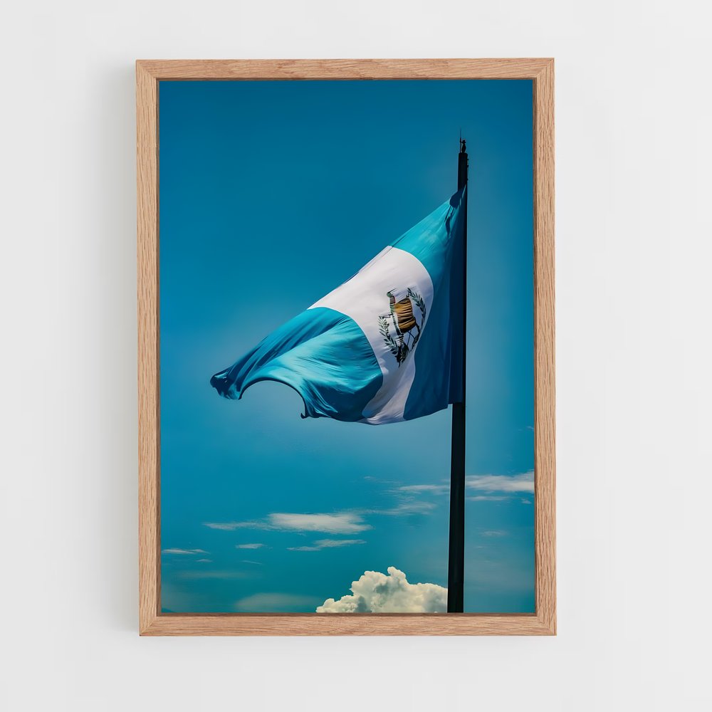 ap-guatemala flag-1 cadre Bois clair