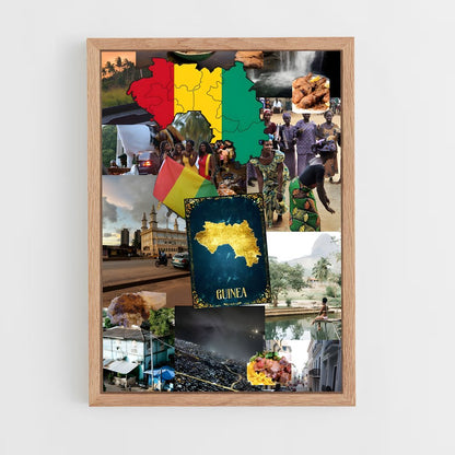 ap-guinea flag-1 cadre Bois clair
