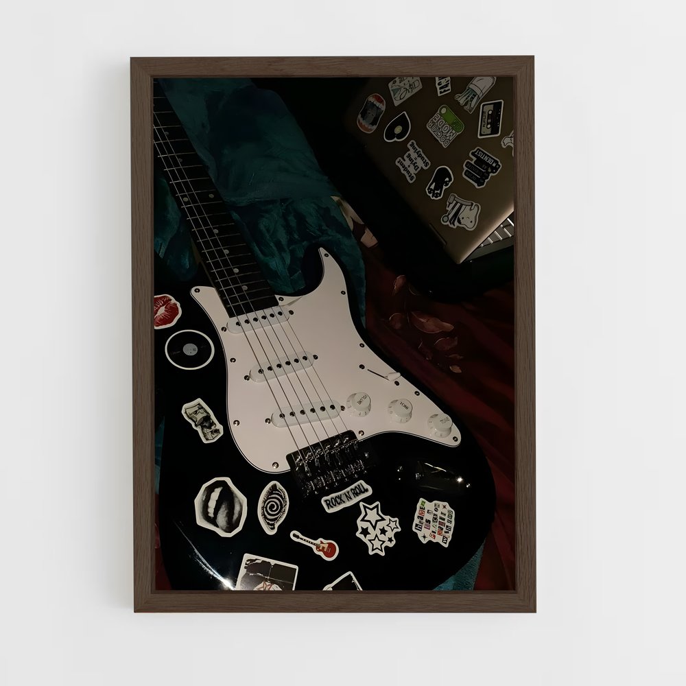 ap-guitar-1 cadre Bois foncé