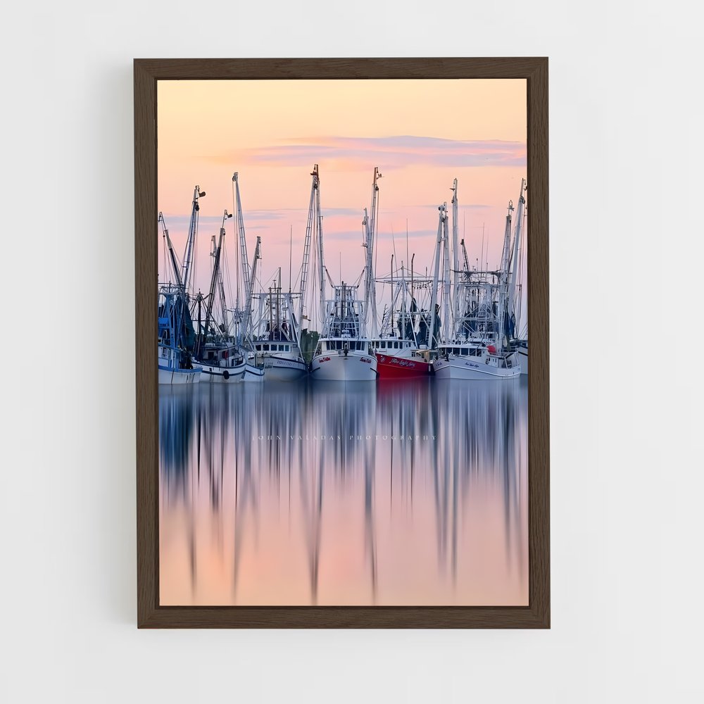 ap-gulf shrimp boats-2 cadre Bois foncé