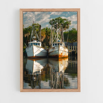 ap-gulf shrimp boats-5 cadre Bois clair