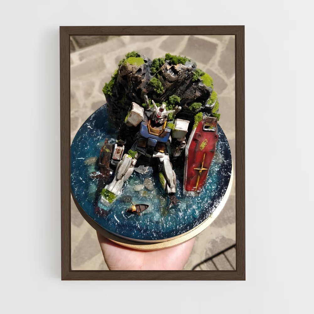 ap-gundam-8 cadre Bois foncé
