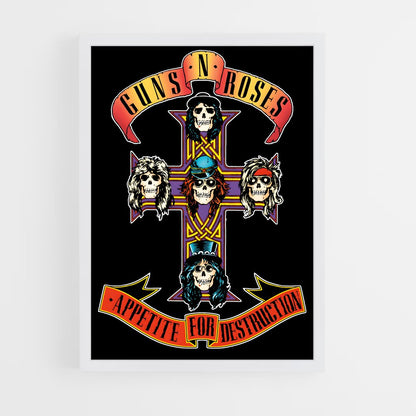 ap-guns n' roses-6 cadre Blanc
