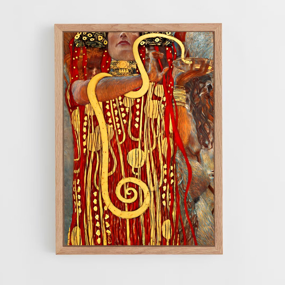 ap-gustav klimt-1 cadre Bois clair