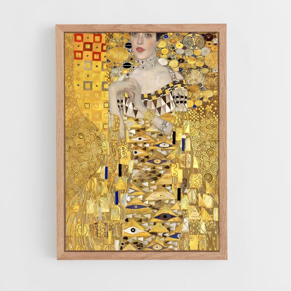 ap-gustav klimt-2 cadre Bois clair