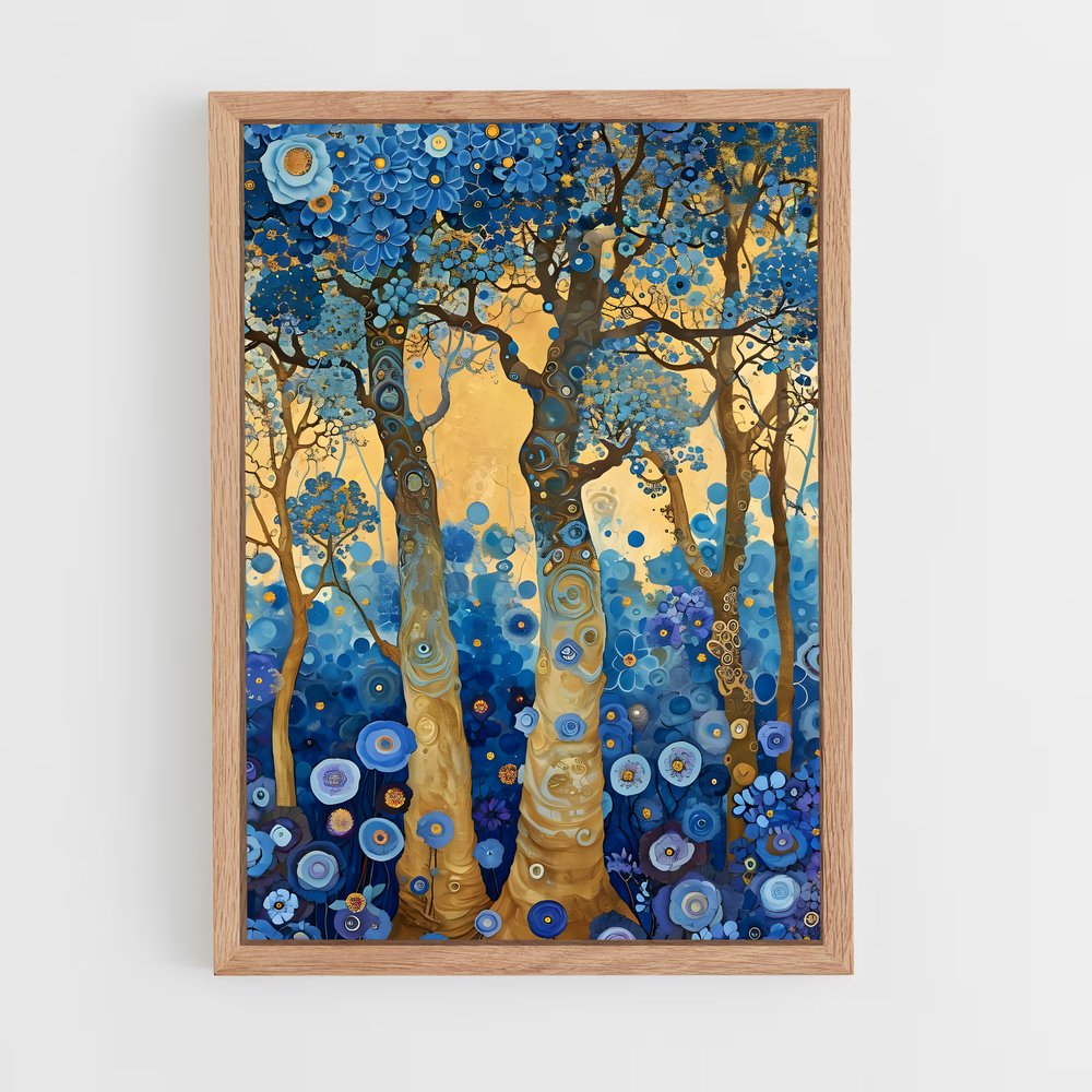 ap-gustav klimt-3 cadre Bois clair