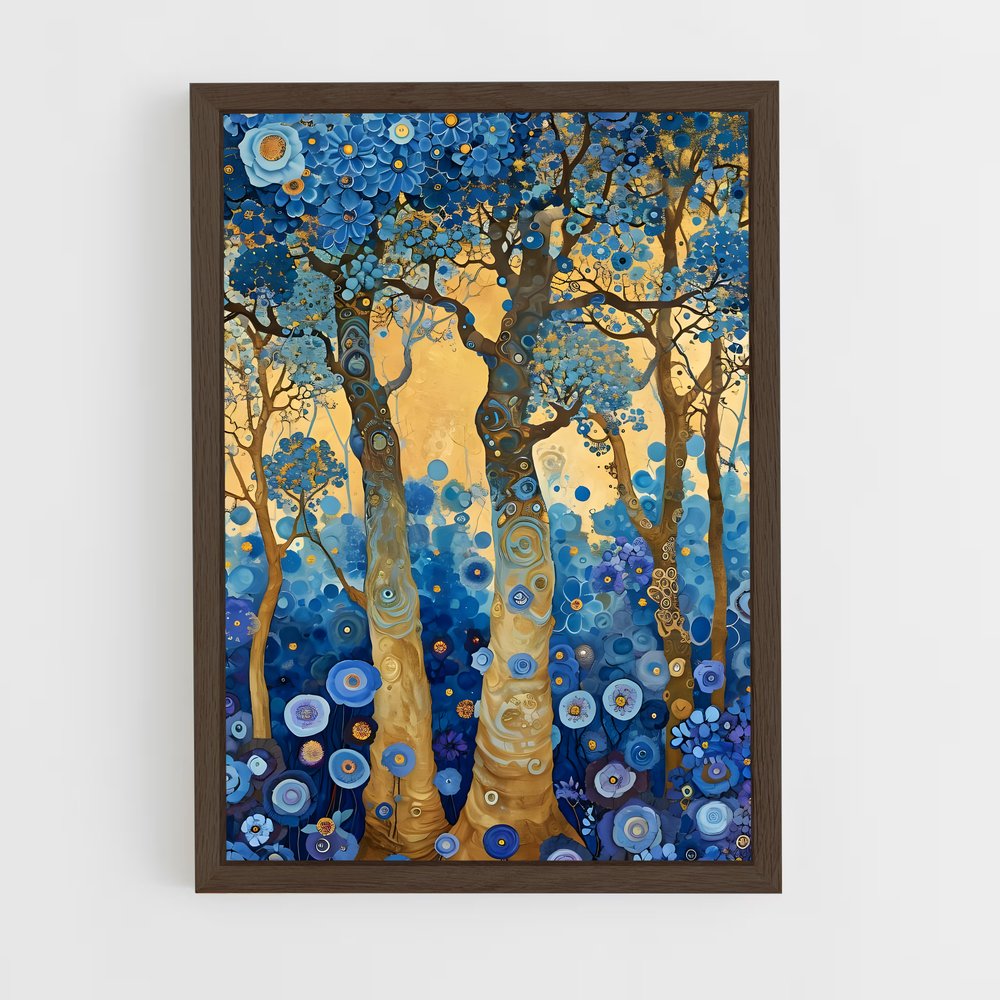ap-gustav klimt-3 cadre Bois foncé