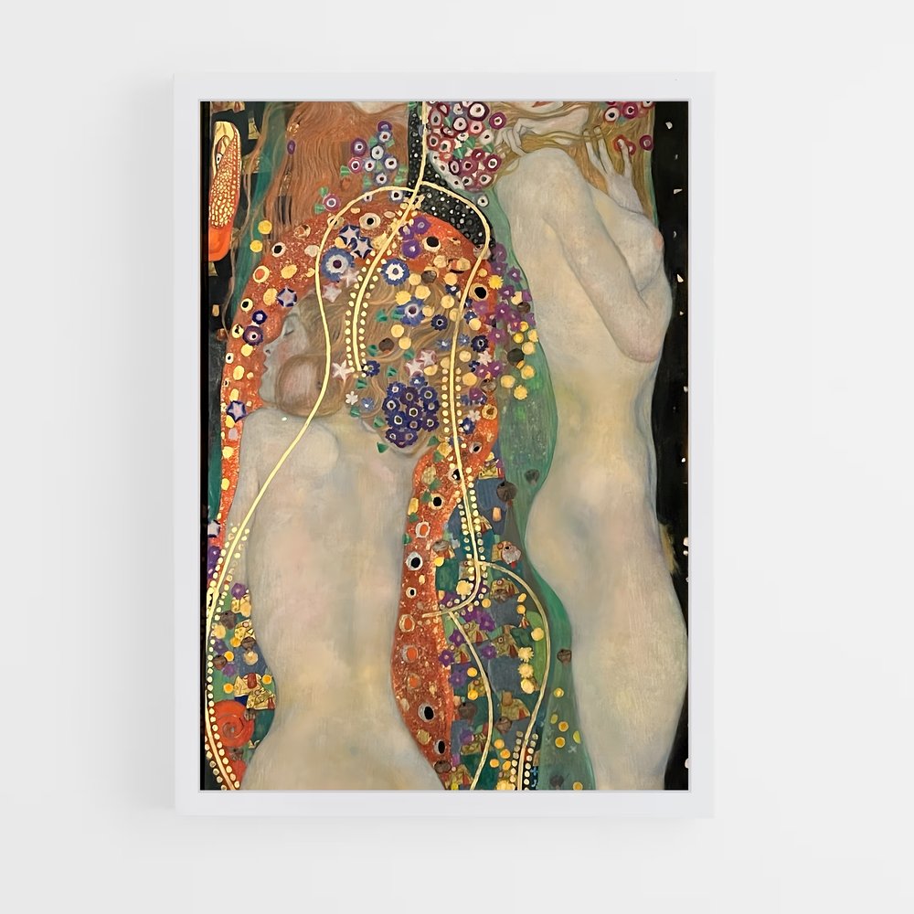 ap-gustav klimt-4 cadre Blanc