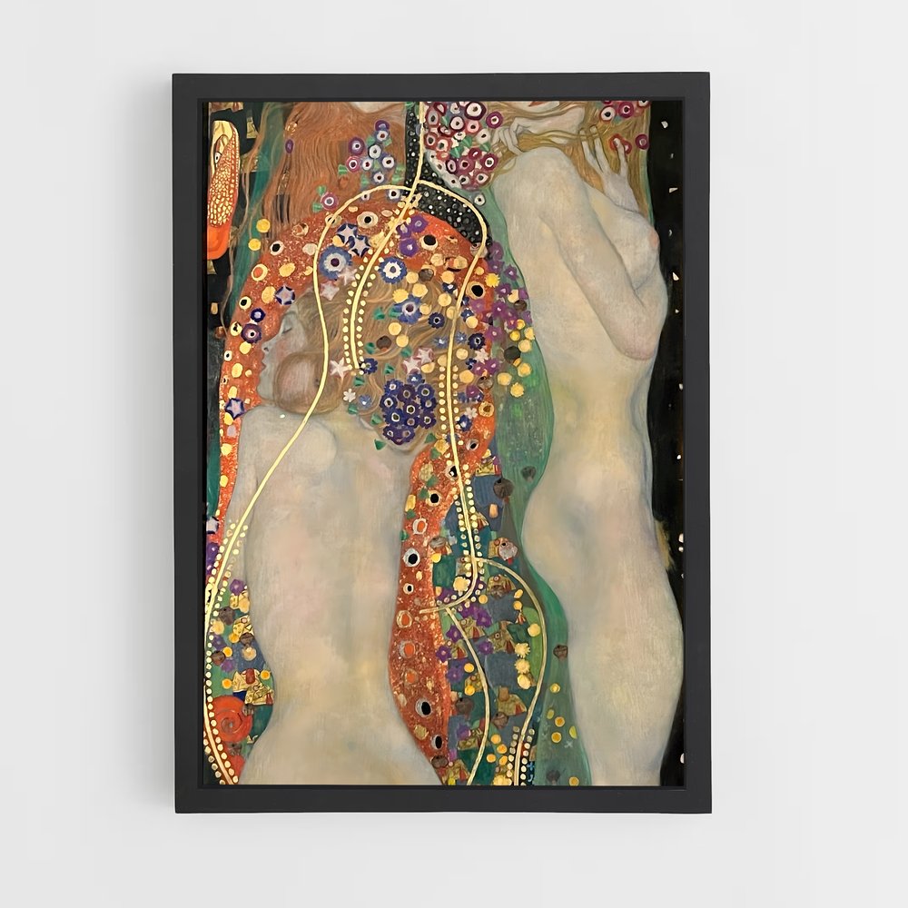 ap-gustav klimt-4 cadre Noir