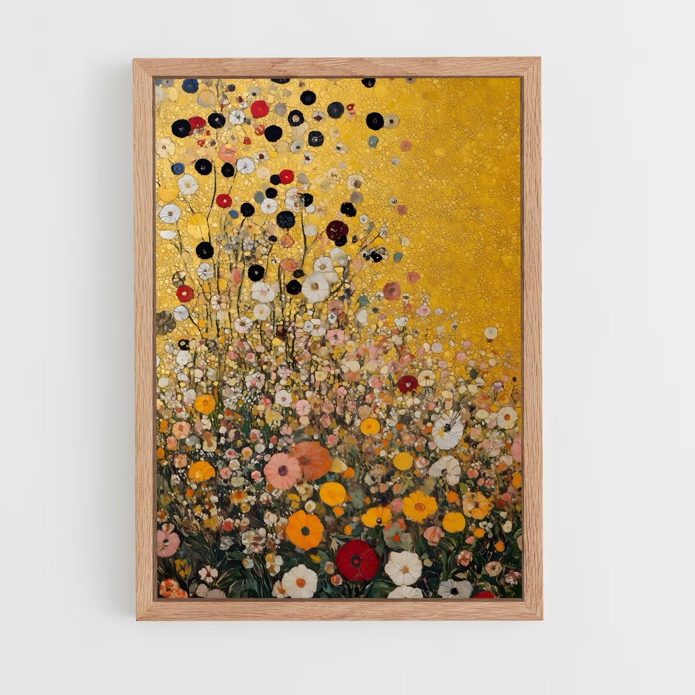 ap-gustav klimt-5 cadre Bois clair