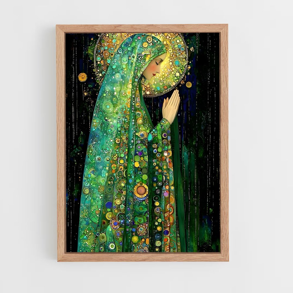 ap-gustav klimt-6 cadre Bois clair
