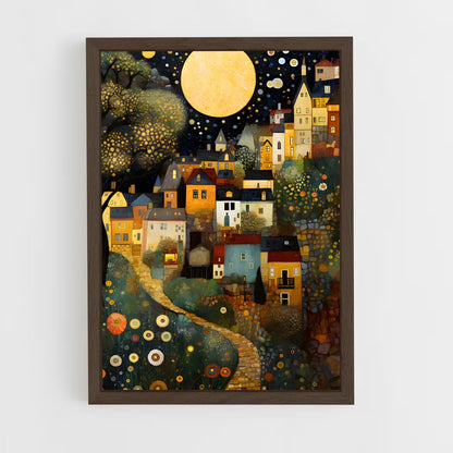 ap-gustav klimt-7 cadre Bois foncé