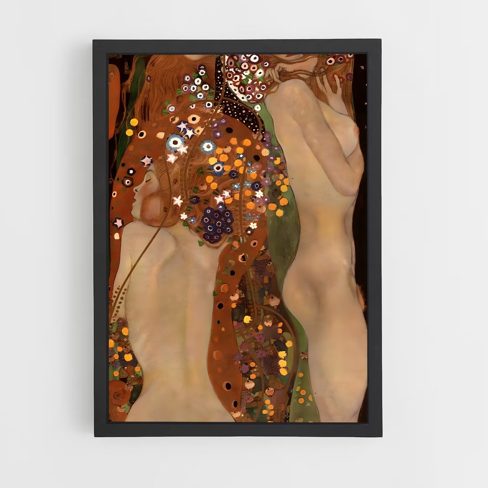 ap-gustav klimt-8 cadre Noir