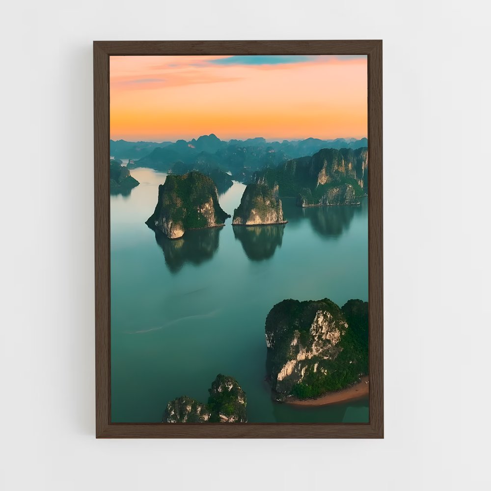 ap-ha long bay-11 cadre Bois foncé