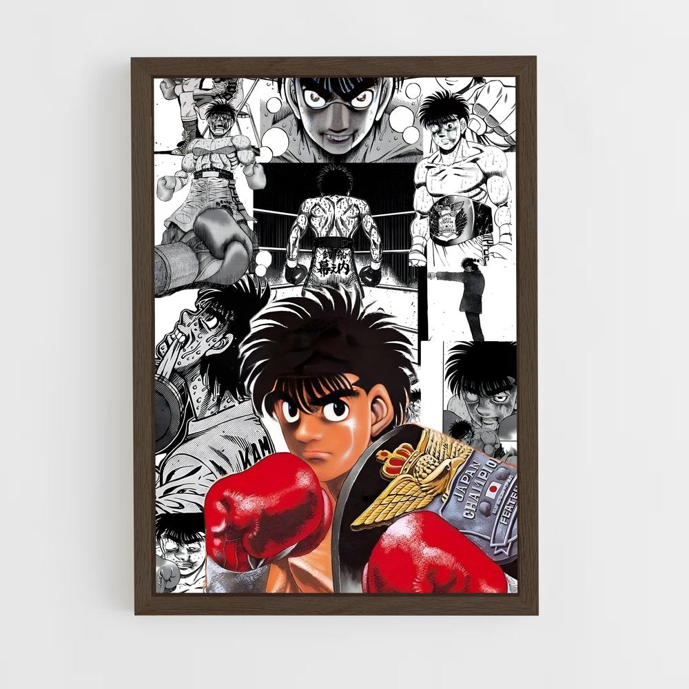 ap-hajime no ippo-4 cadre Bois foncé