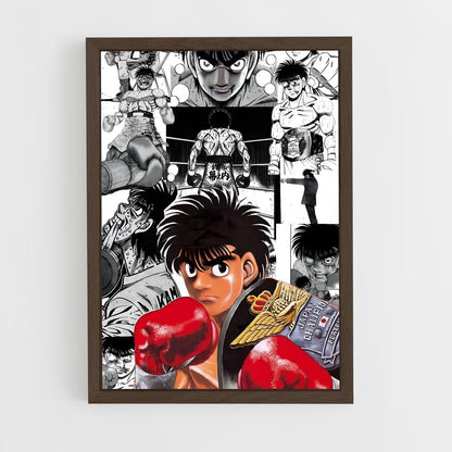 ap-hajime no ippo-4 cadre Bois foncé