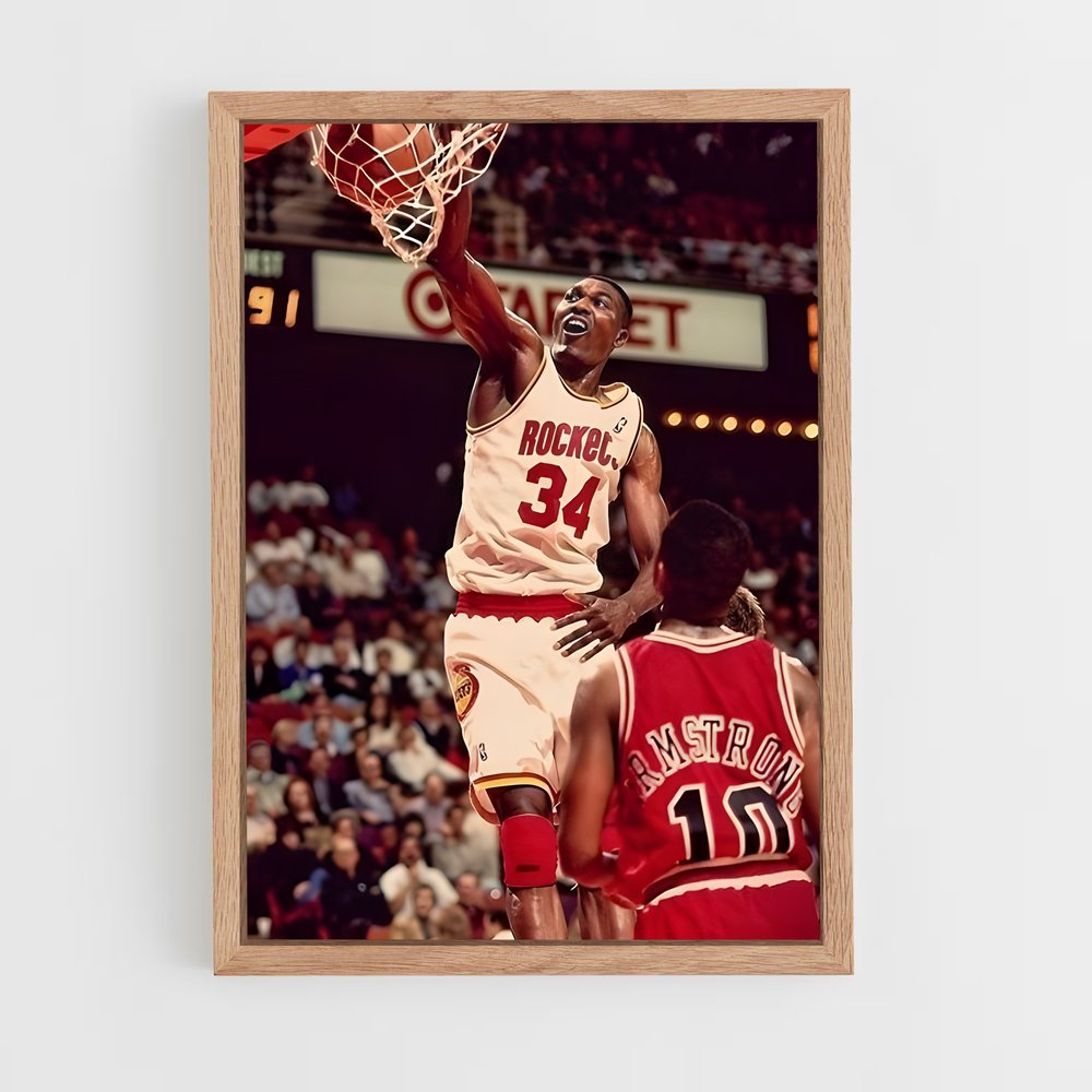 ap-hakeem olajuwon-5 cadre Bois clair